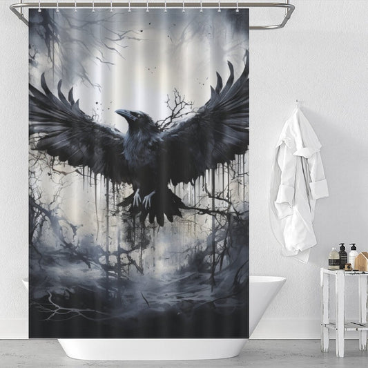 Midnight Raven Shower Curtain