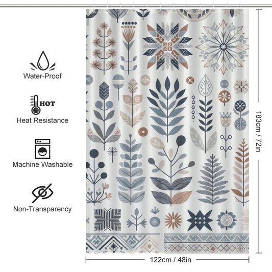 Minimalist Scandinavian Shower Curtain