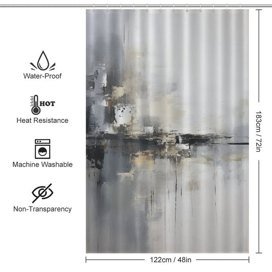 Modern Gray Shower Curtain Elegance