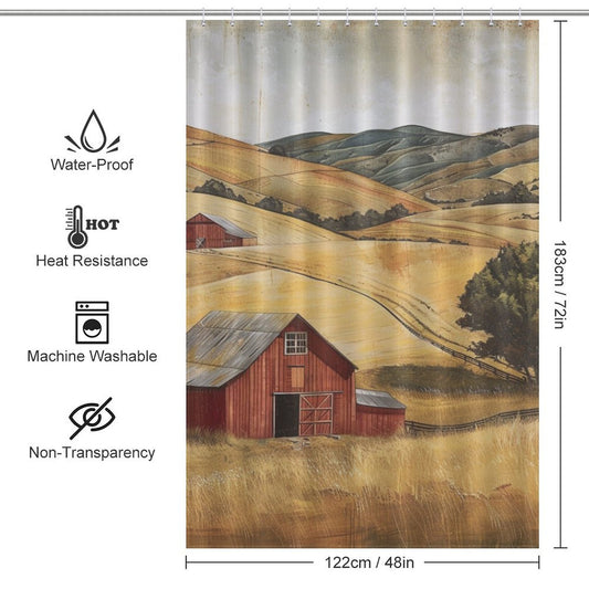 Modern Simplicity Farmhouse Shower Curtain