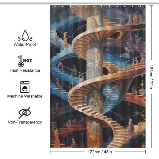 Molecule DNA Shower Curtain
