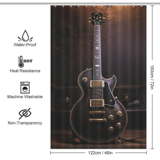 Musical Elegance Guitar Shower Curtain