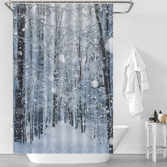 Nature-inspired Woods in Winter Shower Curtain
