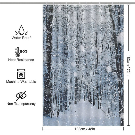 Nature-inspired Woods in Winter Shower Curtain