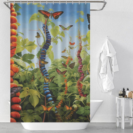 Nature's Tale Caterpillar Shower Curtain