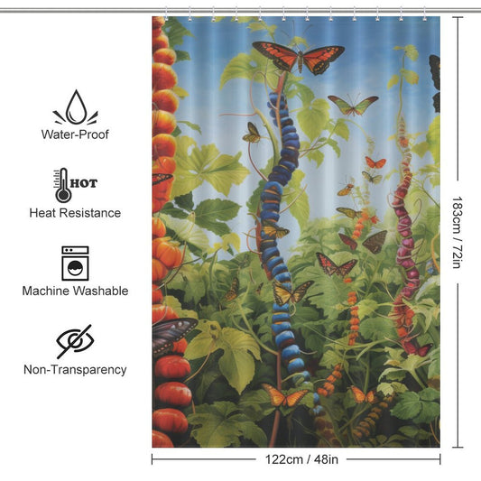 Nature's Tale Caterpillar Shower Curtain