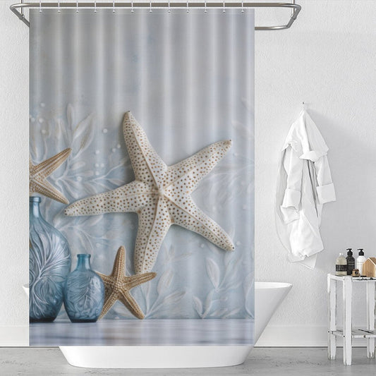 Nautical Elegance Starfish Shower Curtain