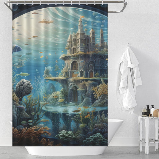 Oceanic Elegant Aquarium Shower Curtain