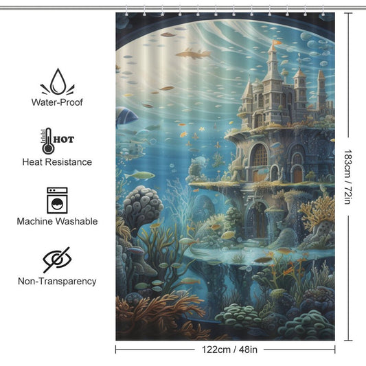 Oceanic Elegant Aquarium Shower Curtain