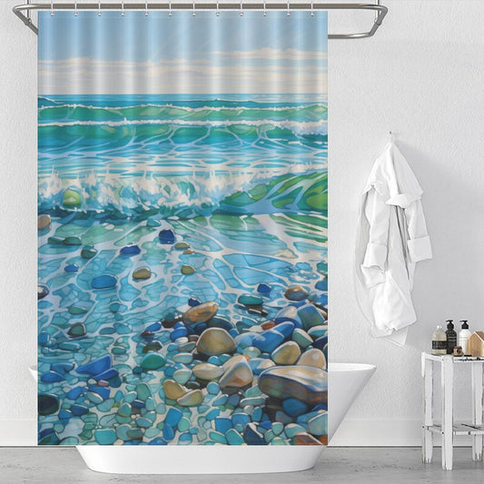 Oceanic Sea Glass Shower Curtain