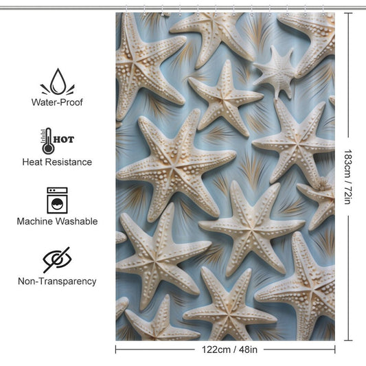 Oceanic Splendor Starfish Shower Curtain