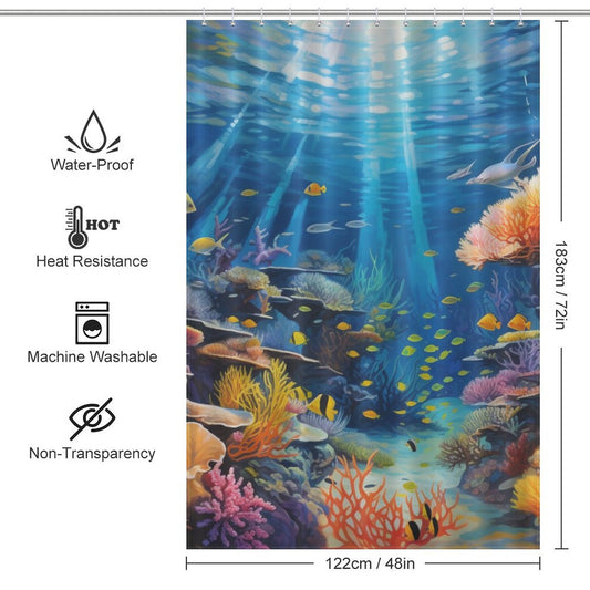 Oceanic Underwater Shower Curtain