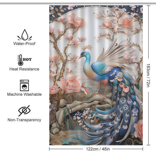 Oriental Elegance Chinoiserie Shower Curtain