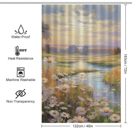 Pastoral Bliss Spring Flowers Shower Curtain