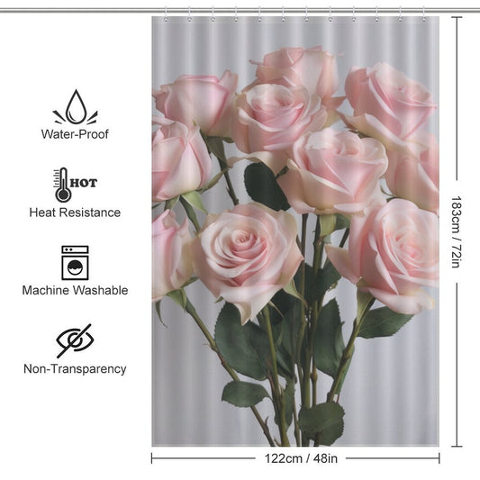 Pink Rose Shower Curtain