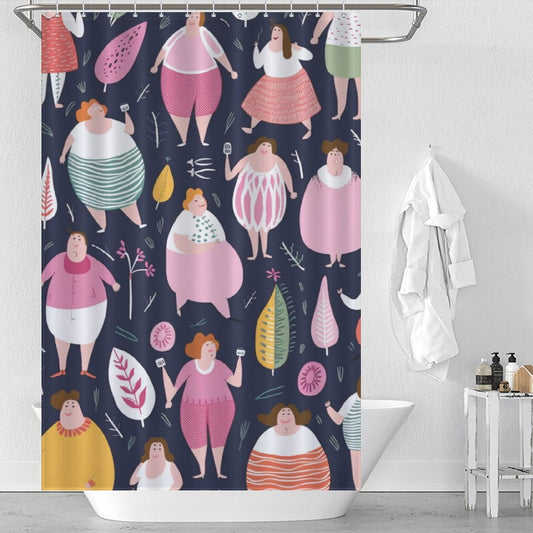 Playful Bottoms Butt Shower Curtain