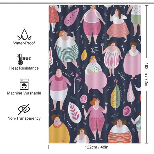 Playful Bottoms Butt Shower Curtain