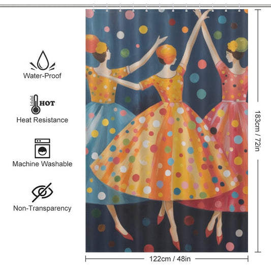 Playful Polka Dot Shower Curtain