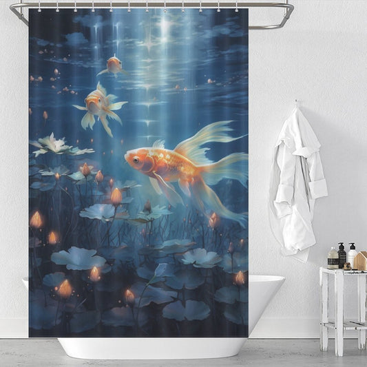 Playful goldfish shower curtain Joy