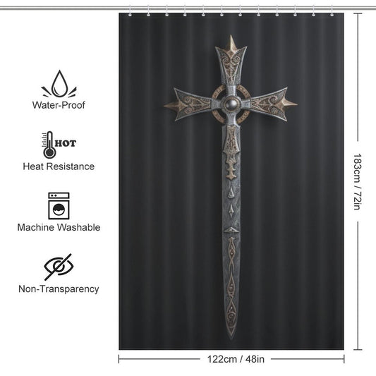 Primitive Spear Shower Curtain