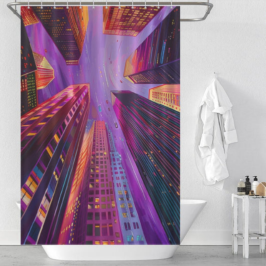 Pulse of the City Cityscape Shower Curtain
