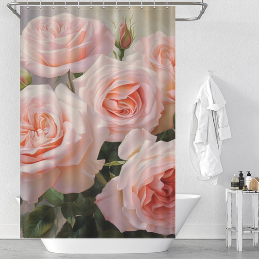 RoseRomance Pink Rose Shower Curtain