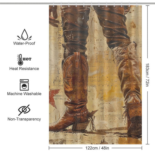 Rugged Textures Cowboy Shower Curtain