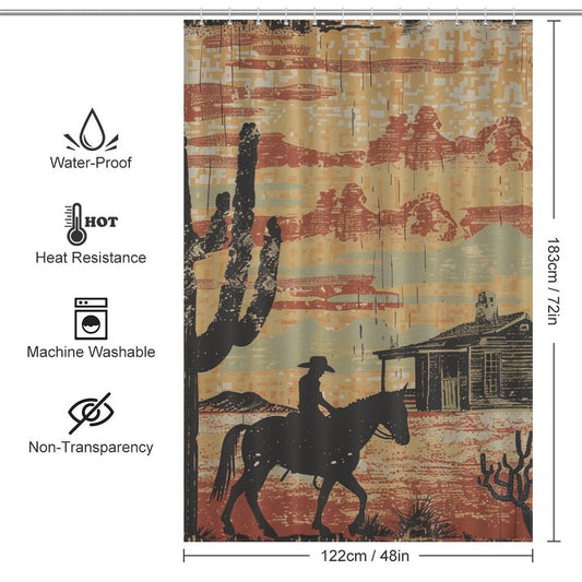 Rustic Cowboy Shower Curtain