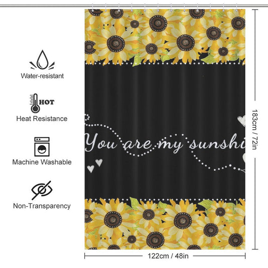 Rustic Sunshine Sunflower Shower Curtain