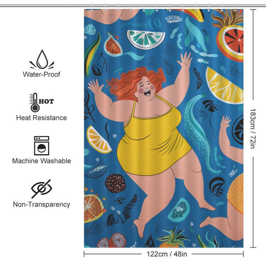 Silly Bum Butt Shower Curtain