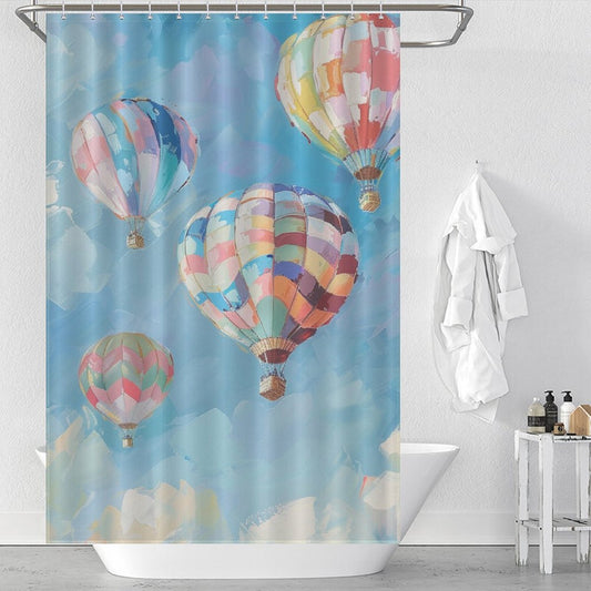 Soaring Balloons Hot Air Balloon Shower Curtain