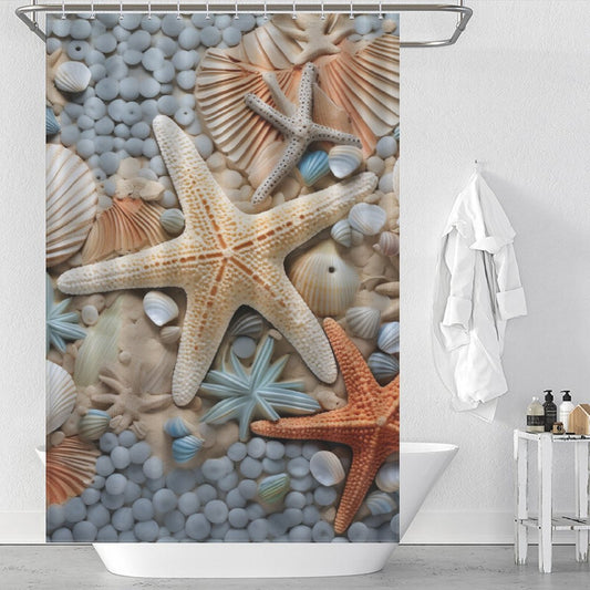 Starfish Beach Shower Curtain