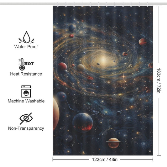 Stellar Voyage Planet Shower Curtain