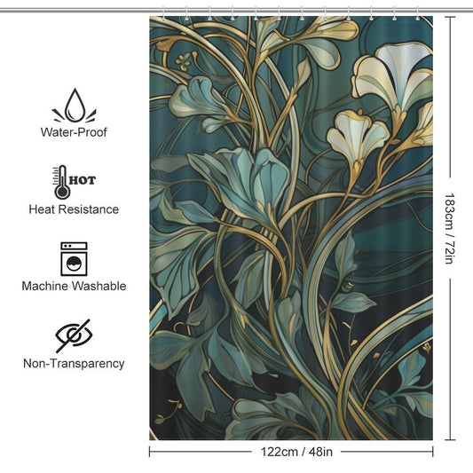 Stylish Art Nouveau Shower Curtain