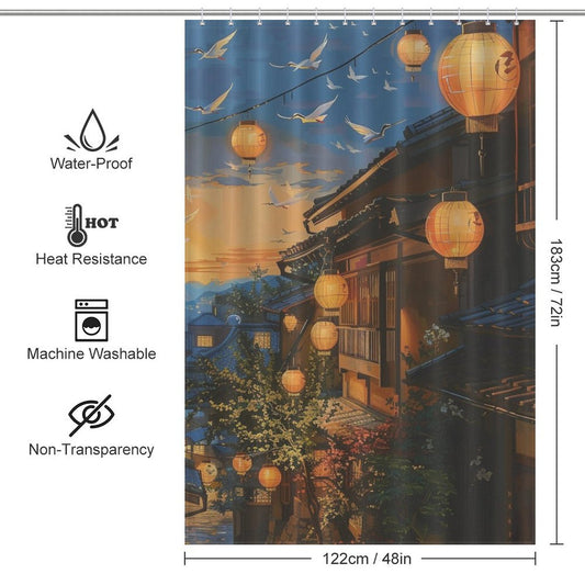 Stylish Pagoda Shower Curtain