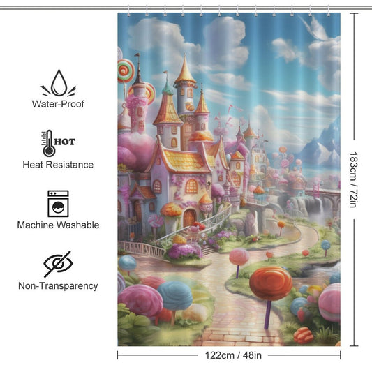 Sugary Dreamland Candies Shower Curtain