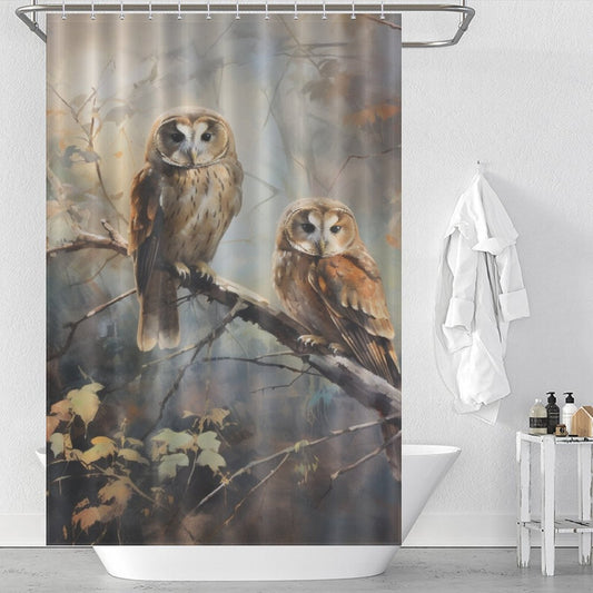 Sunset Owl Shower Curtain