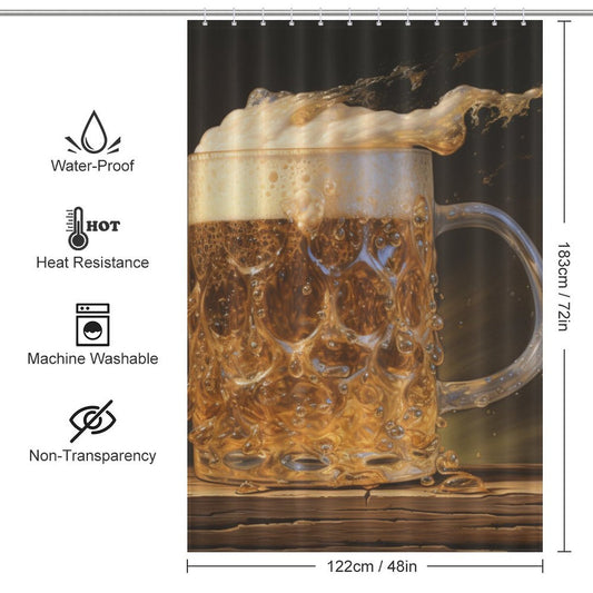 Toasty Barley Beer Shower Curtain