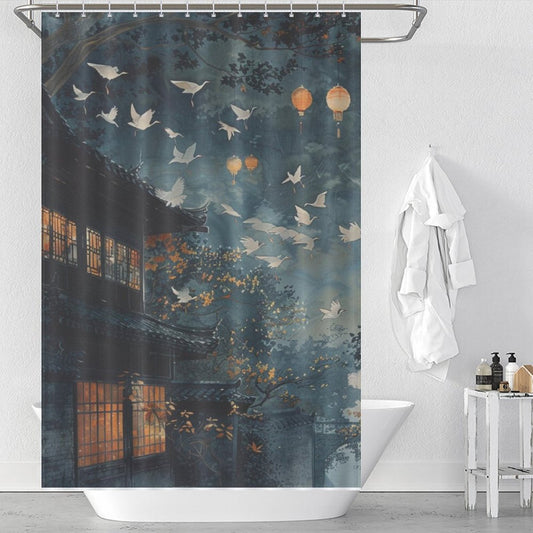 Traditional Pagoda Shower Curtain