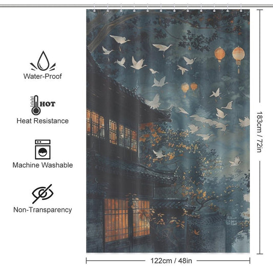 Traditional Pagoda Shower Curtain