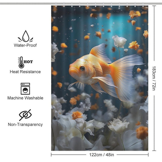 Tranquil Goldfish Shower Curtain