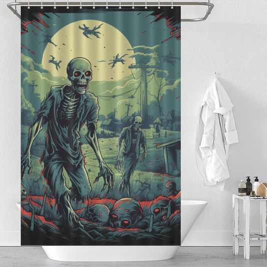 Undead Style Zombie Shower Curtain