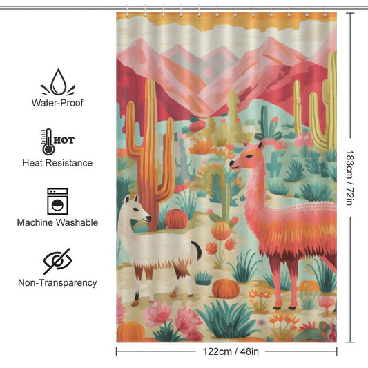 Unique Llama Shower Curtain