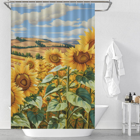 Vibrant Sunflower Shower Curtain Uplifting