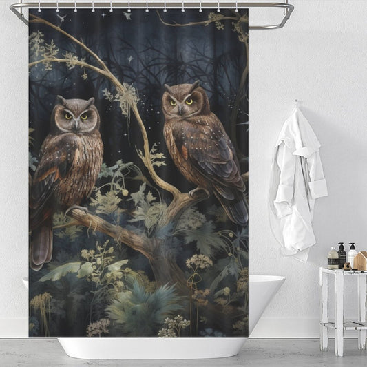 WhimsicalFlight Owl Shower Curtain