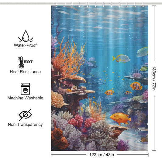 Whimsical Underwater Shower Curtain
