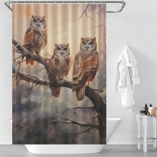 Whimsy Owl Shower Curtain