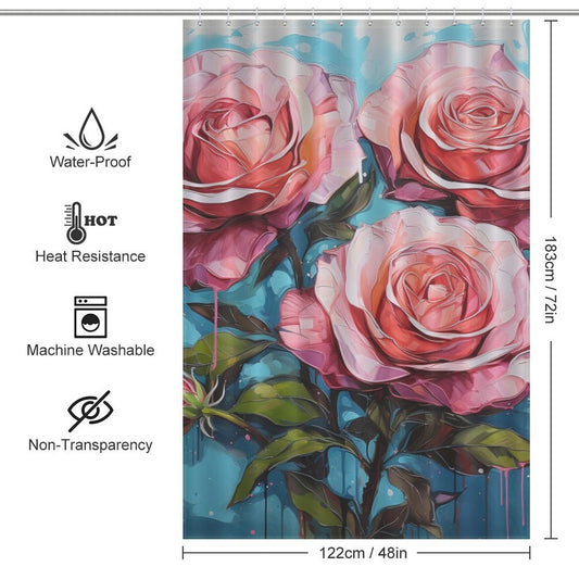 Whispers Pink Rose Shower Curtain