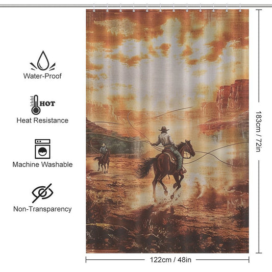 Wild West Cowboy Shower Curtain