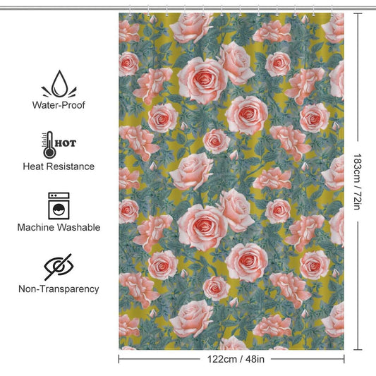 vintagefloralshowercurtain